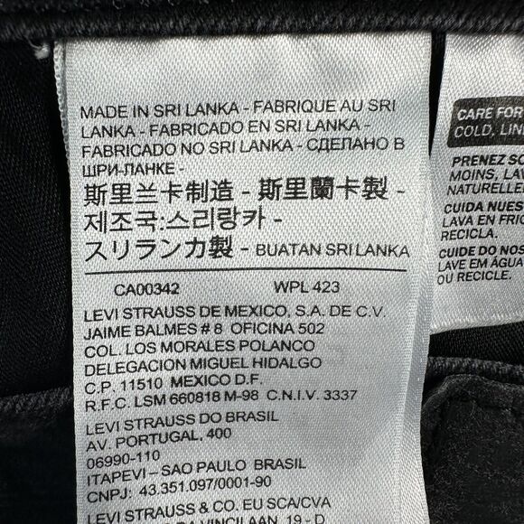 Levi's 505 STRAIGHT Leg Size 8 Short Black Mid Rise Jeans Denim Pants 8S 30x29 - Picture 10 of 13